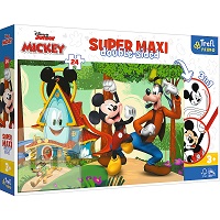 Trefl 24 Parça Puzzle Süper Maxi Mickey Mouse 3in1 (60x40cm)